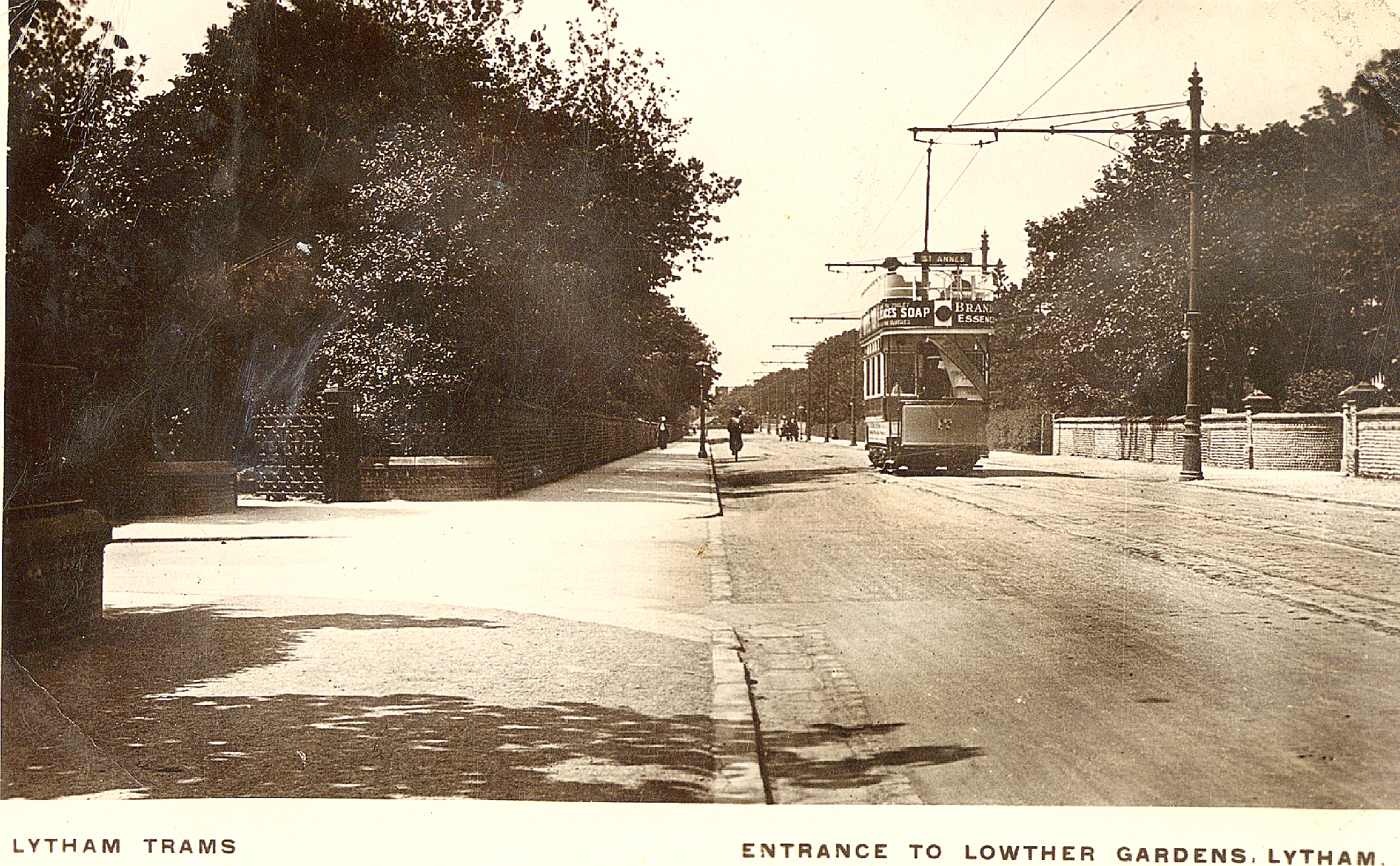 Lowther gardens entrance with tram