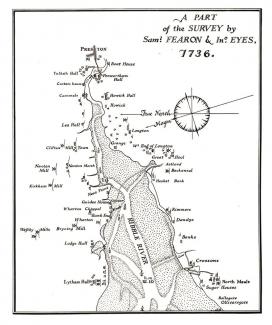 Ribble map 1736